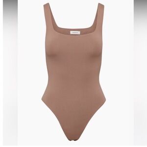 Aritzia Babaton Contour Tank Bodysuit - Deep Taupe